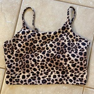 Leopard sports bra tank